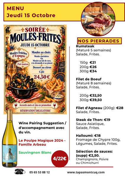 À La Carte à la carte menu: text with food images as decoration