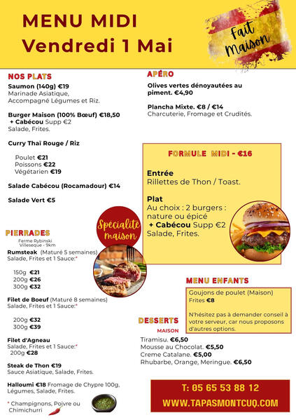 Apero Apero menu: text with pictures of food